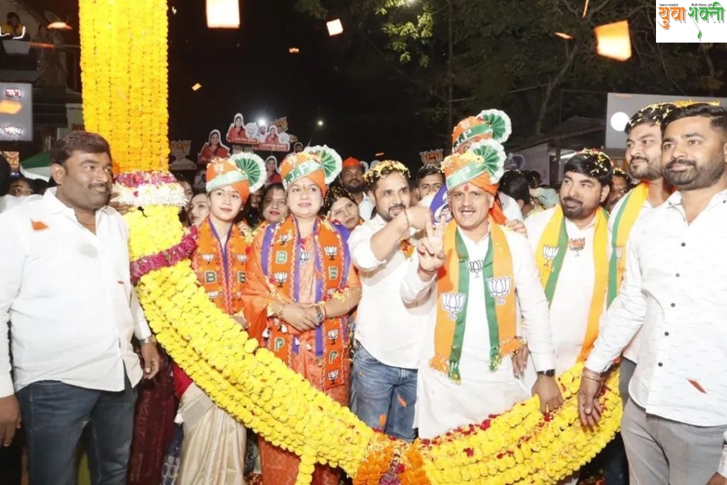प्रभाग २५ मधील भाजपा उमेवारांच्या प्रचार पदयात्रेला उत्स्फूर्त प्रतिसाद